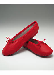 Red Leather Ballet Shoes